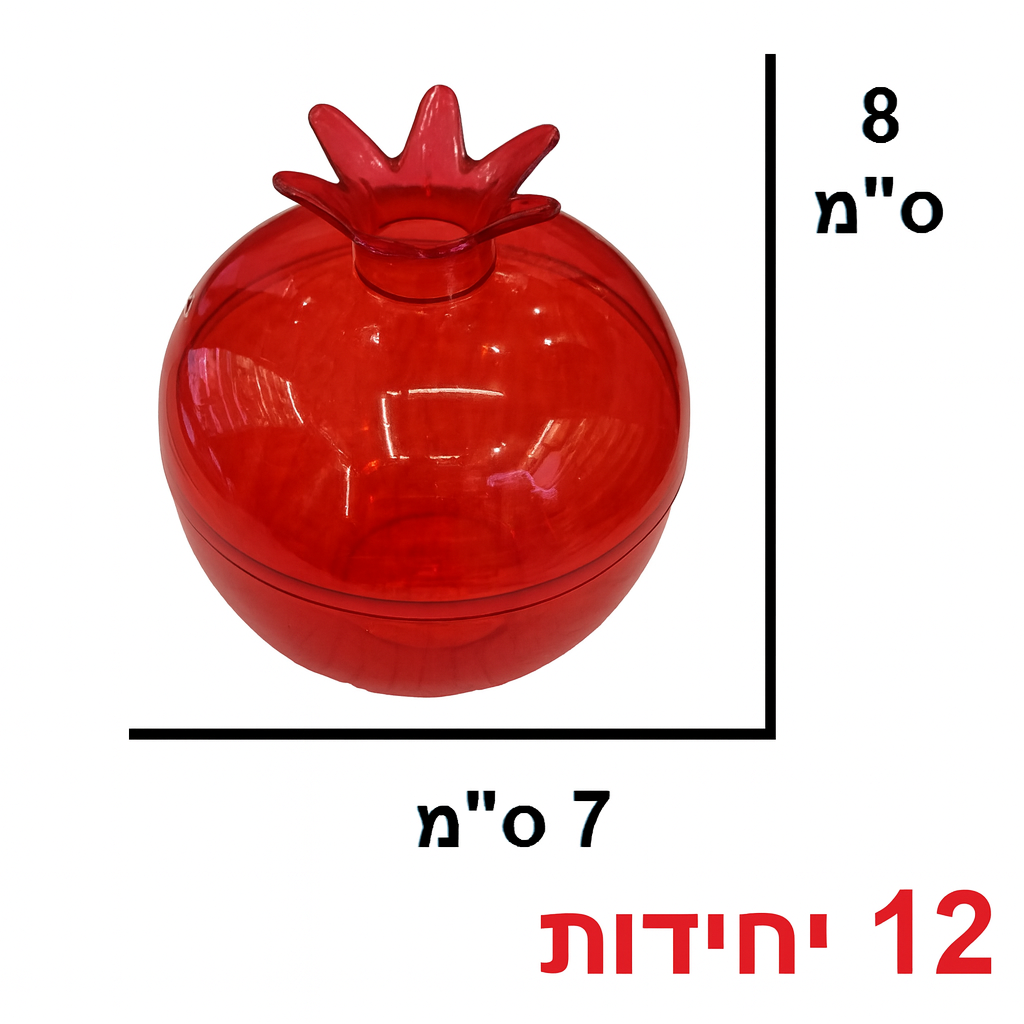 רימון פלסטיק צבע אדום 12 יחידות דגם FP-76148
